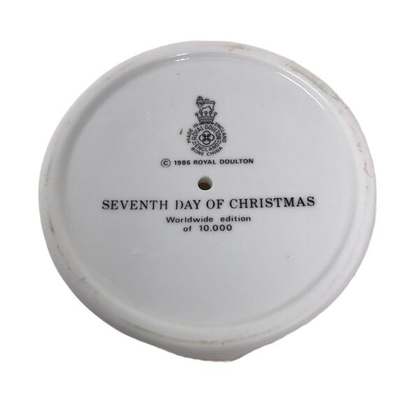 Royal Doulton Porcelain Goblet 7 Swans a Swimming 12 Days of Christmas Boxed - Picture 7 of 9